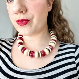 Vintage Yves Saint Laurent Statement Choker Necklace with Bakelite/Lucite Gems